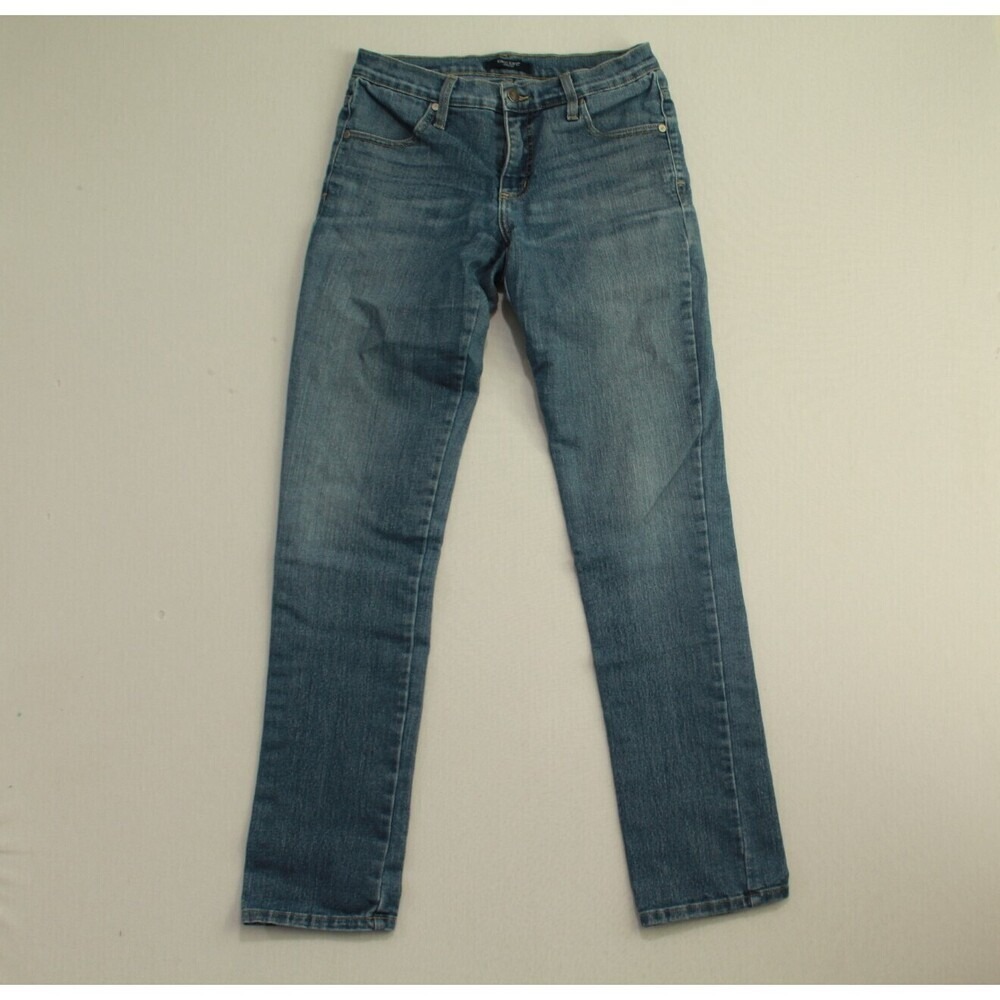 Karen Kane Denim Jeans Women 6 Blue Excellent Straight Leg Mid Rise Stretch